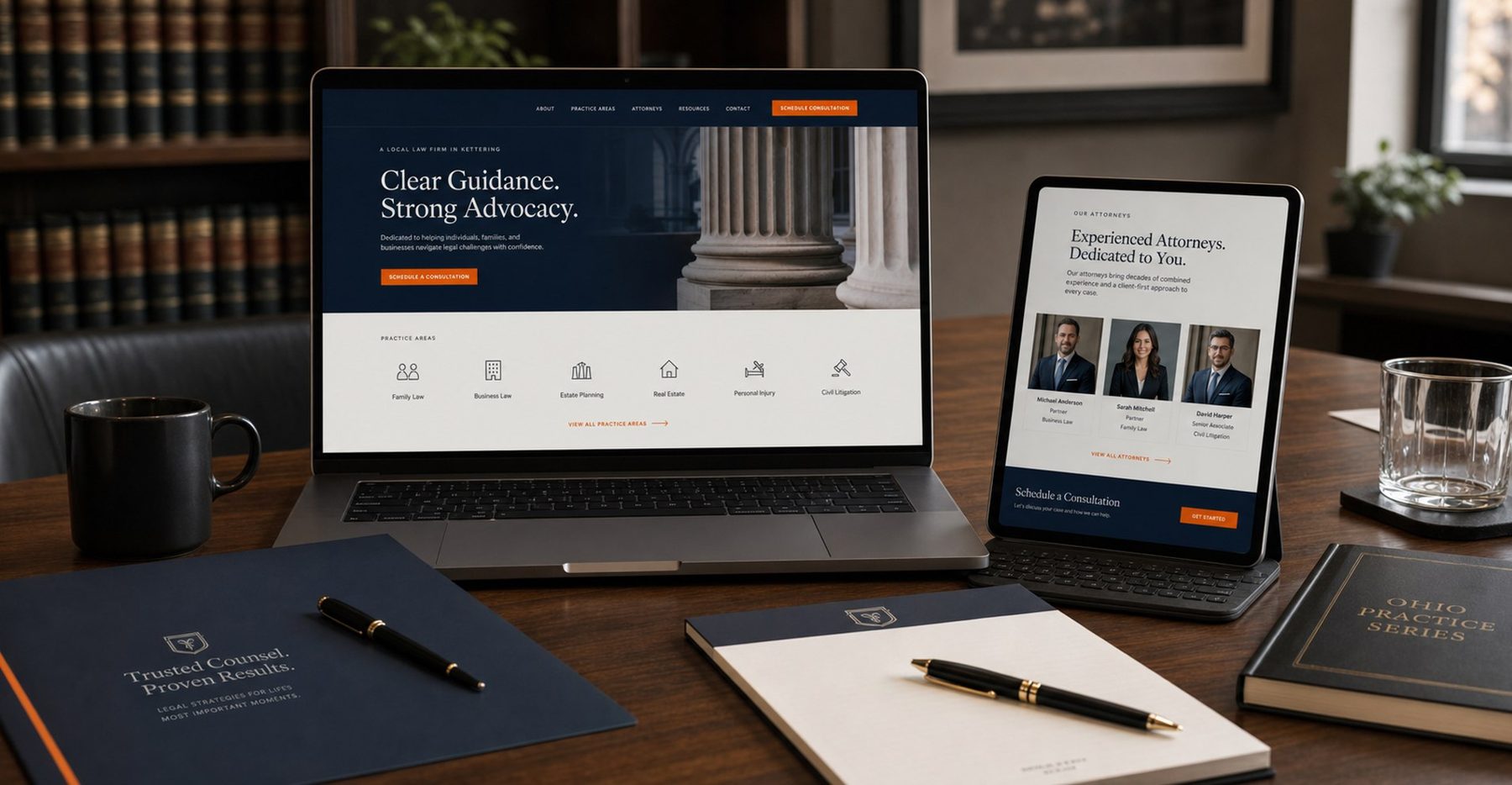 Example website for a professional services firm