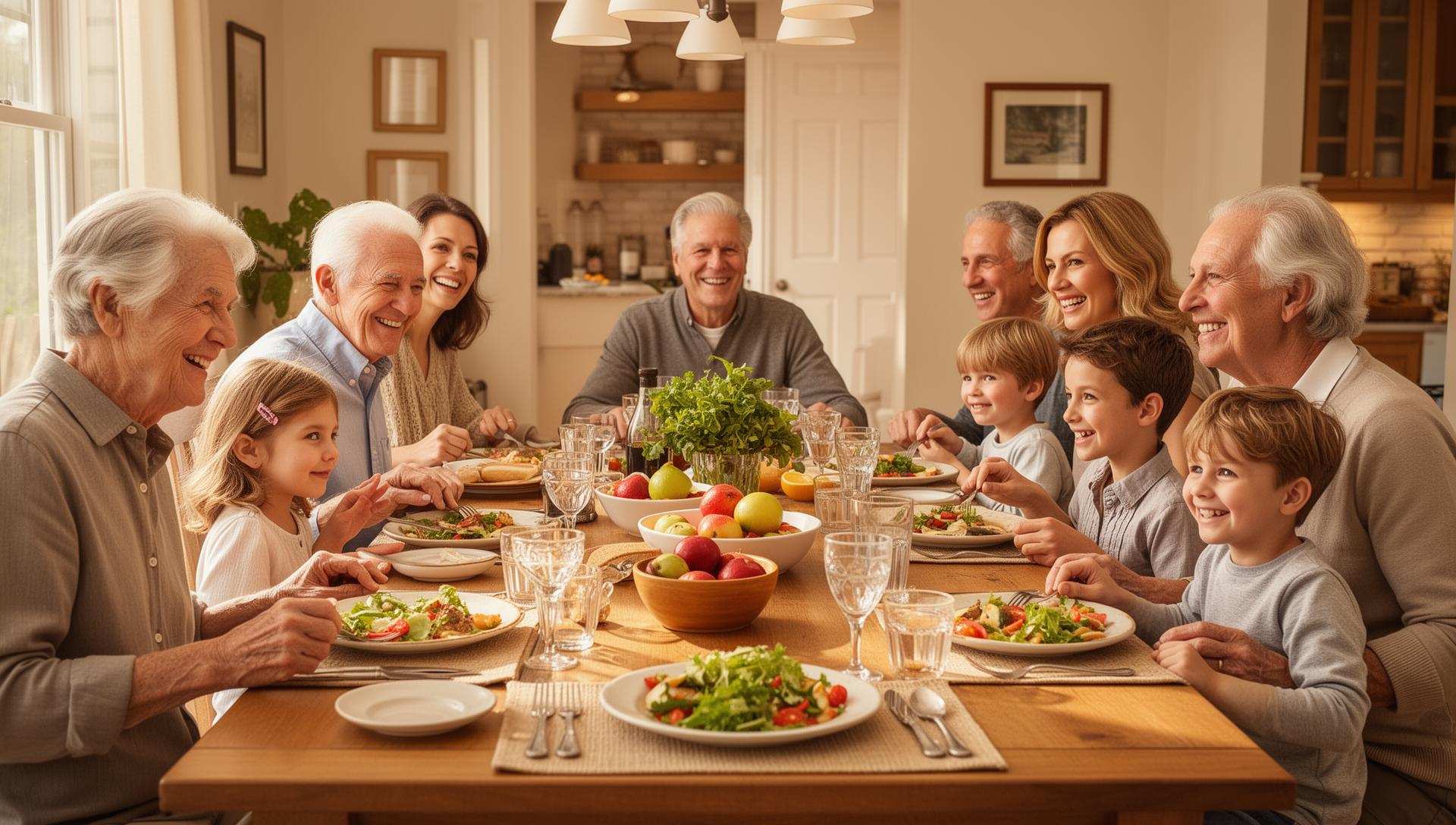 Multi-generational family enjoying time together